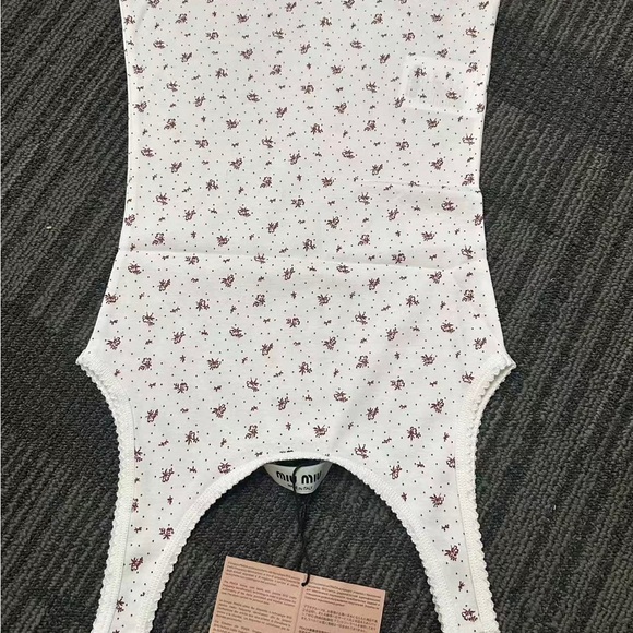 Miu Miu White Floral Tank Top - Picture 5 of 6